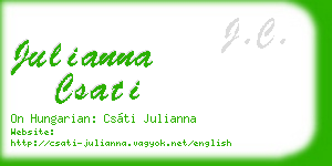 julianna csati business card